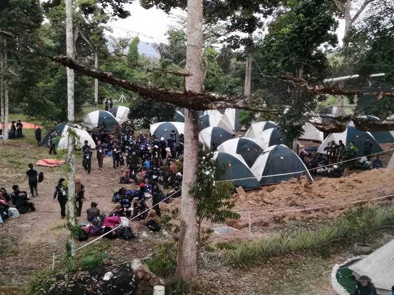 Aktiviti Perkemahan kuantiti ramai.