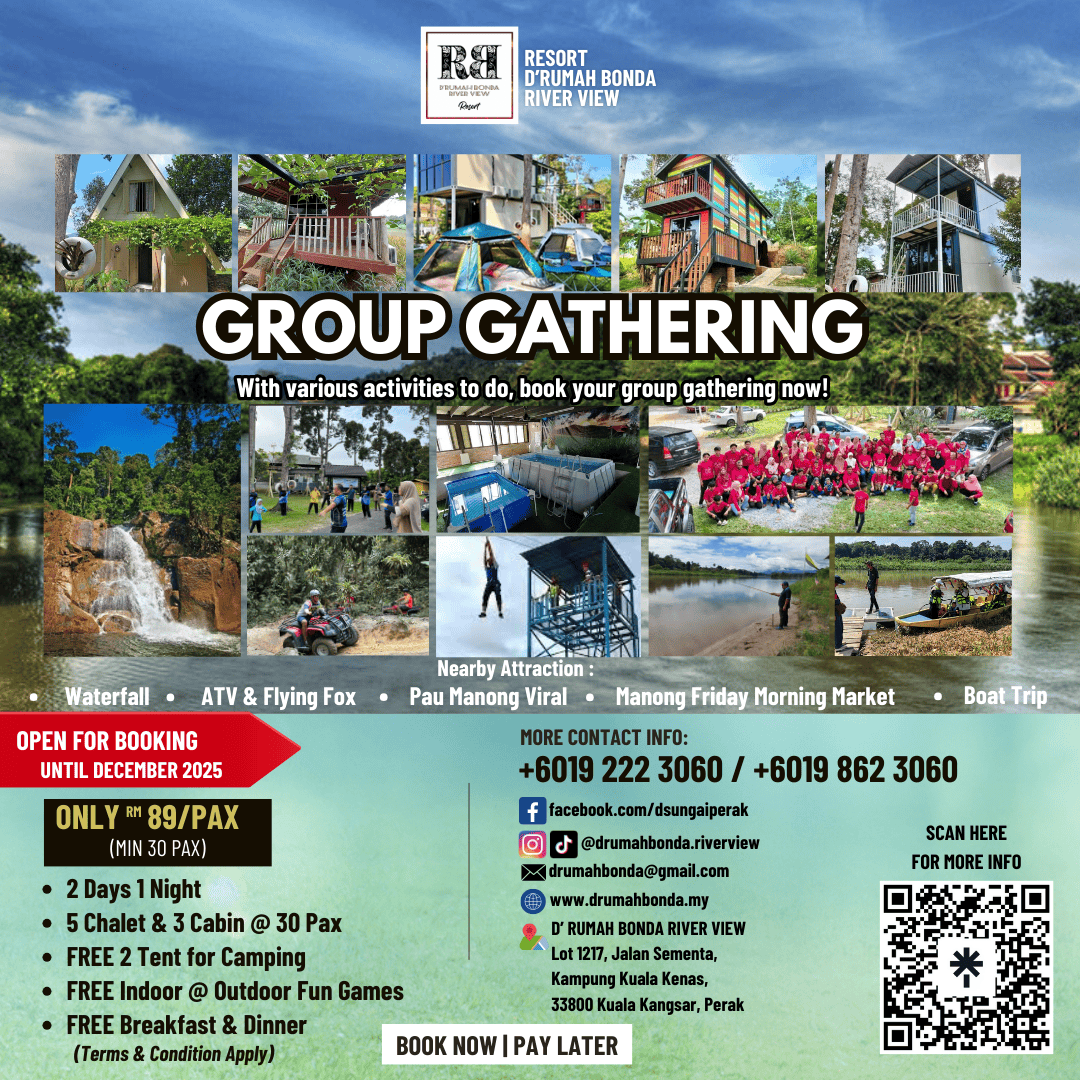 Pakej group gathering resort drumah bonda kuala kangsar perak